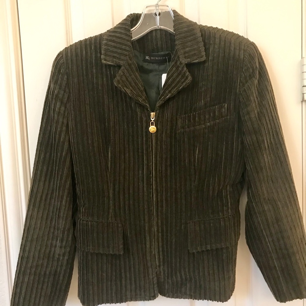 Burberry olive corduroy jacket